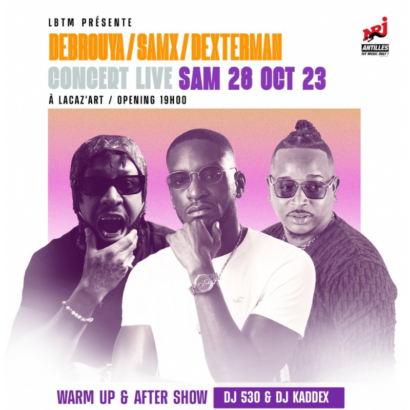 Concert Live - Débrouya, SamX & Dexterman en live à LACAZ'ART le 28 octobre 2023