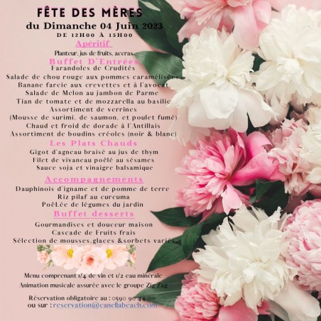 Dimanche 4 juin - Buffet de la Fête des mères avec...
