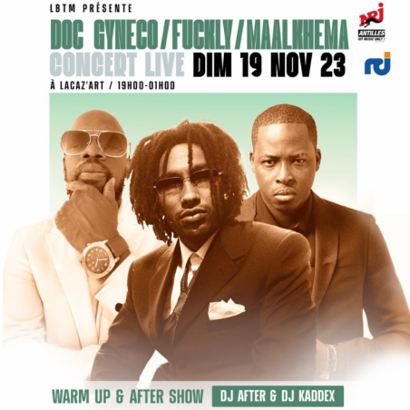Concert Live - Doc Gyneco, Fuckly & Maalkhema en live à LACAS'ART le 19 novembre 2023