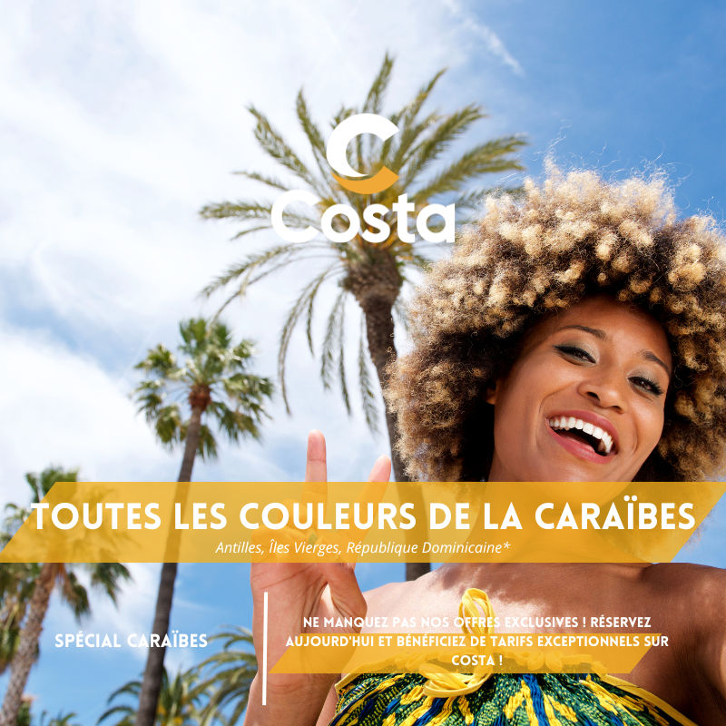 copy of Ambiance Tropicales - Costa FASCINOSA 18 jours/17 nuits - Départ PTP le 20 MARS 2025