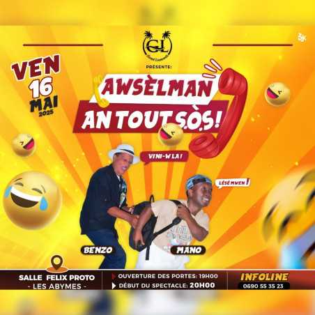 copy of Saison 6 : Comik Kréyol é lé Zanmi le Mercredi 5 Février à L'Instant Discothèque