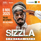 SIZZLA - Live - Samedi 08 Novembre 2025 à 20h - Palais des Sports du Gosier