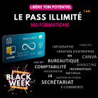 Pass illimité  – Accès à plus de 140 Formations pendant 1 an avec la BLACK Week - Le Cube