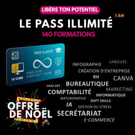 Noël Pass illimité  – Accès à plus de 140 Formations pendant 1 an  - Le Cube