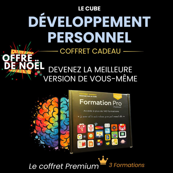 Noël - COFFRET CADEAU PREMIUM – 3 Formations à Vie avec la - Le Cube