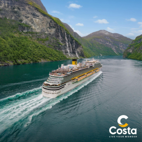 COSTA FAVOLOSA - LES FJORDS DEPUIS LA MER - CROISIERE DE 9 NUITS + VOL AU DEPART DE CDG