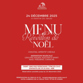 Menu de Réveillon de Noël – Dîner Gastronomique & Concert Live • Auberge de la vieille tour