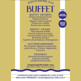 Buffet du Nouvel An – 1 Janvier Auberge de la vieille tour